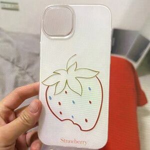 Strawberry Design White Phone Case
